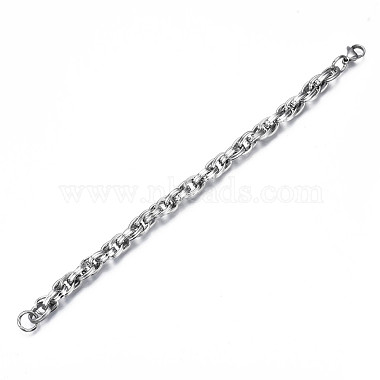 201 bracelet chaîne de corde en acier inoxydable pour hommes femmes(BJEW-S057-78)-2