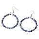 boucles d'oreilles créoles en sodalite naturelle à la mode pour femmes(KJ9273-1)-1