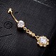 Brass Cubic Zirconia Navel Ring(AJEW-EE0004-32A)-1