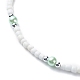 Bracelet et collier de perles de plastique et de verre et de perles de rocaille(SJEW-JS01255)-5
