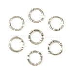 SHEGRACE Brass Open Jump Rings, Saw Cut Round, Long-Lasting Plated, Cadmium Free & Nickel Free & Lead Free, Real Platinum Plated, 18 Gauge, 7x1mm, Inner Diameter: 5mm, about: 220pcs/bag(XGR0081P-15P)