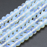 Opalite Beads Strands, Faceted, Rondelle, 7.5x5.5mm, Hole: 1mm, about 68pcs/strand, 15.5 inch(G-K246-26B)