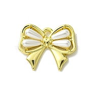 Alloy and Resin Pendant, Bowknot, Golden, 15x18x4mm, Hole: 1.4mm(FIND-Z045-02G)