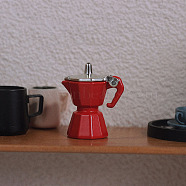 Mini Alloy Coffee Machine Model, Micro Landscape Dollhouse Accessories, Pretending Prop Decorations, Red, 25x30mm(PW-WG44011-01)