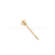 Iron Hair Bobby Pin Findings, Star, Golden, 52.5x2mm(IFIN-WH00102-01G)