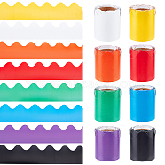Olycraft Scalloped Bulletin Board Borders, Bulletin Boarder Trim, for Classroom Decoration, Mixed Color, 58x0.2mm, about 5m/roll, 8 rolls/bag(DIY-OC0009-53)