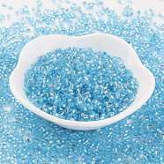 TOHO Japanese Seed Beads, Two Cut Hexagon, (23) Silver Lined Light Turquoise, 11/0, 2x2mm, Hole: 0.6mm, about 44000pcs/pound(SEED-K007-2mm-23)
