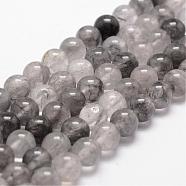 Natural Cloudy Quartz Beads Strands, Round, 8mm, Hole: 1mm, about 49pcs/strand, 15 inch(G-D840-69-8mm)