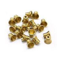 Brass Bead Cone, Apetalous, Raw(Unplated), 6x5mm, Hole: 1.5mm, Inner Diameter: 4mm(KK-L184-03C)