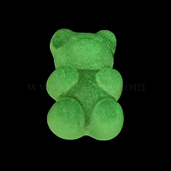 Luminous Resin Cabochons, Bear, Pink, 17.5x11.5x6mm(CRES-M020-01D)