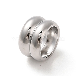 304 Stainless Steel Finger Ring, Wind Band Ring, Stainless Steel Color, 13mm, US Size 7(17.3mm)(RJEW-C071-11P)