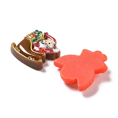 Christmas Theme Opaque Resin Cabochons(CRES-M012-03)-3