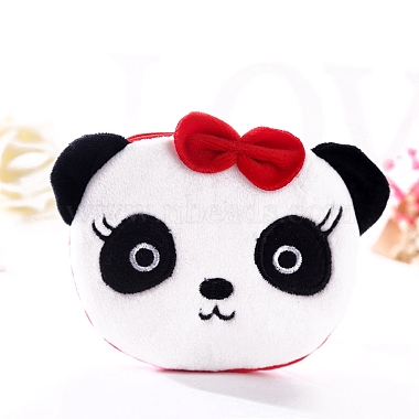 White Panda Cloth Clutch Bags