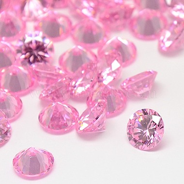 1mm PearlPink Diamond Cubic Zirconia Cabochons
