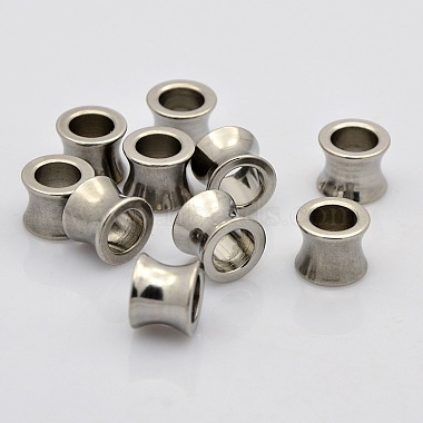 Column 304 Stainless Steel Large Hole Beads(STAS-N020-12-10mm)-2