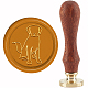 Brass Wax Seal Stamp with Handle(AJEW-WH0184-0816)-1