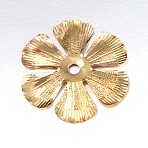 6-Petal Flower Iron Bead Caps, Golden, 45x45x1mm, Hole: 5mm(IFIN-N3296-03)