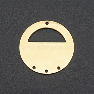 201 Stainless Steel Chandelier Components Links, Flat Round, Laser Cut, Golden, 22x1mm, Hole: 1.2mm(STAS-N090-LA157)