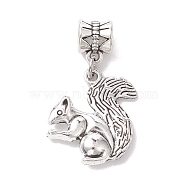 Tibetan Style Alloy Pendants, Squirrel/Cone, Antique Silver, 32.5mm, Hole: 4.5mm(PALLOY-JF02592-02)