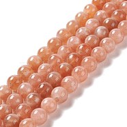 Natural Sunstone Beads Strands, Round, 8~8.5mm, Hole: 1mm, about 24pcs/strand, 7.68''(19.5cm)(G-A205-28B)