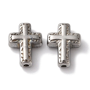 Non-Tarnish 304 Stainless Steel Beads, Cross, Stainless Steel Color, 15x11x5mm, Hole: 1.6mm(STAS-I305-185P)