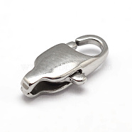 304 Stainless Steel Lobster Claw Clasps, Stainless Steel Color, 11x5x3mm, Hole: 1x1mm(STAS-N078-12G)