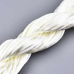 Polyester Thread, Beige, 2mm, about 10m/bundle(X-OCOR-S124-12)