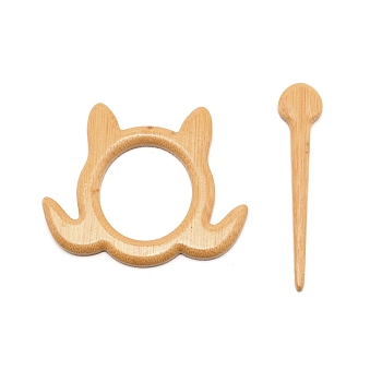 Turtle Wooden Shawl Pin, Scarf Clips, Wheat, 56x66x4.5mm, Pin: 70.5x14.5x4.5mm