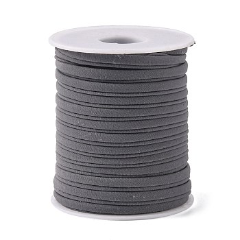 Soft Nylon Cord, Flat, Gray, 5x3mm, about 21.87 yards(20m)/roll