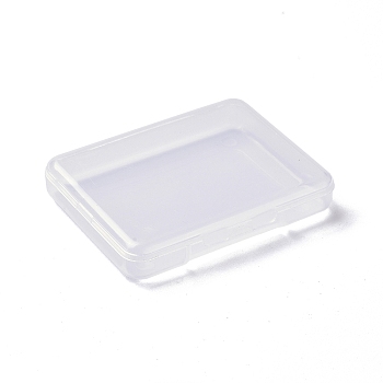 (Defective Closeout Sale:Scratch), Transparent Plastic Bead Containers, Rectangle, Clear, 5.3x6.8x1.2cm