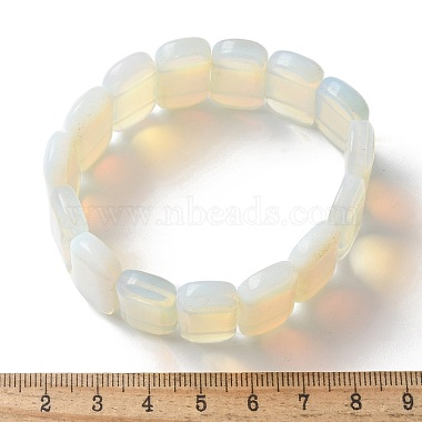 bracelets extensibles en perles de verre faites à la main pour hommes et femmes(BJEW-G738-01C-09)-5