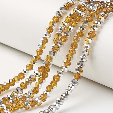 3mm Orange Rondelle Glass Beads