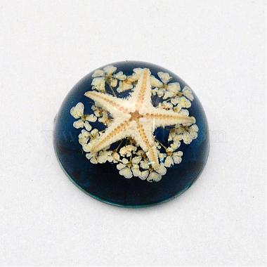 16mm PrussianBlue Half Round Resin Cabochons