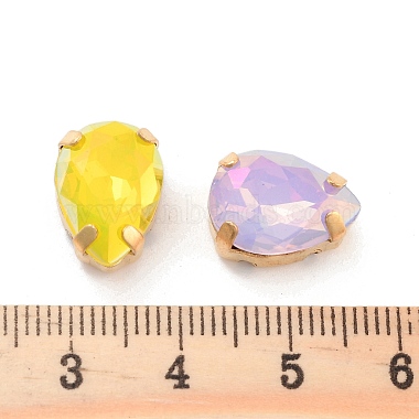 Tropfenförmiger Opal zum Aufnähen von Strasssteinen(RGLA-G024-06A-G)-3