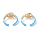 Brass Enamel Cuff Rings(RJEW-A002-12G)-3