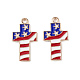 American Flag Style Alloy Enamel Pendants(ENAM-K067-30)-1