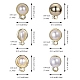 12Pcs 6 Style Alloy & Brass Stud Earring Findings(DIY-SZ0009-36)-2