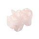 Figurines de rhinocéros de guérison sculptées en quartz rose naturel(DJEW-M008-02I)-2
