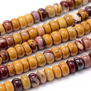 Rondelle Natural Mookaite Beads Strands, 6x4mm, Hole: 1mm, about 99pcs/strand, 15.7 inch(G-F216-20)