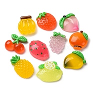 Luminous Opaque Resin Decoden Cabochons, Glow in the Dark, Mixed Color, Fruit, 23~31x20~31x7~8mm(RESI-S07-08)