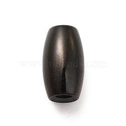 304 Stainless Steel Beads, Rice, Electrophoresis Black, 12.5x7.5mm, Hole: 2.5mm(STAS-D245-01EB)