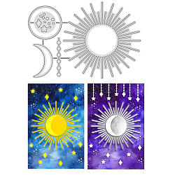 Carbon Steel Cutting Dies Stencils, for DIY Scrapbooking, Photo Album, Decorative Embossing Paper Card, Moon, 126x87x0.8mm(DIY-WH0309-1834)