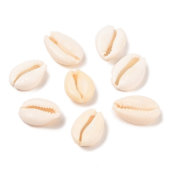 Natural Cowrie Shell Beads, Oval, No Hole/Undrilled, Bisque, 20~23x14~20x9~13mm