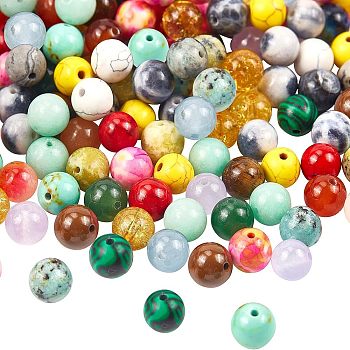 Gemstone Beads, Round, 8mm, Hole: 1mm, 200pcs/box