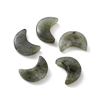 Natural Labradorite Beads, Half Moon, 16x11~12x4~4.5mm, Hole: 1~1.2mm