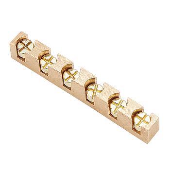 Electric Guitar Adjustable Brass Nut, Musical Instrument Accessories, Light Gold, 43x5x8mm