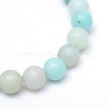 Round Natural Grade A Amazonite Bead Strands(G-R345-6mm-16)-2
