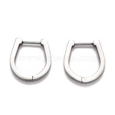 304 Stainless Steel Huggie Hoop Earrings(STAS-H156-14B-P)-2
