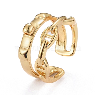 Brass Cuff Rings(KK-H741-08G)-2