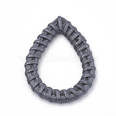 Handmade Spray Painted Reed Cane/Rattan Woven Linking Rings(WOVE-N007-05A)-3